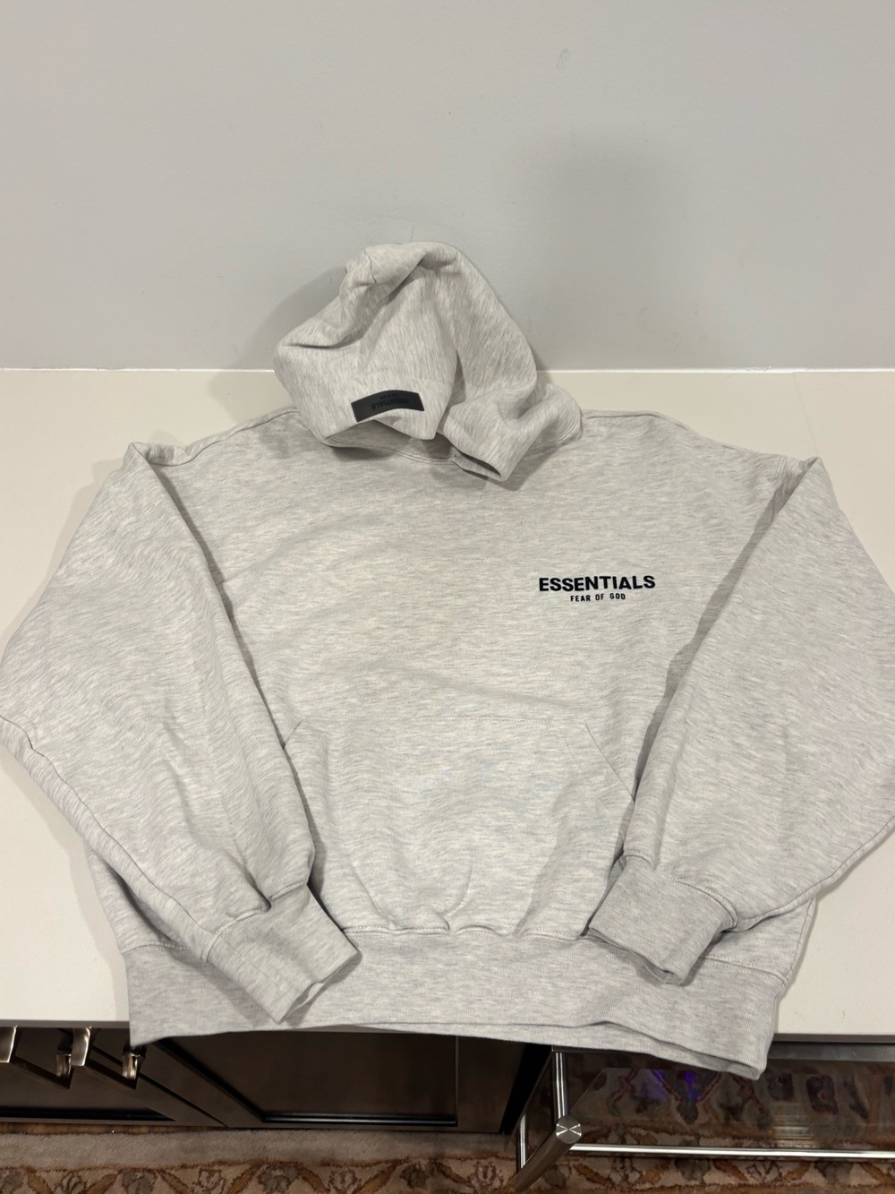 Fear of God Essentials Heather Gray Hoodie XS
